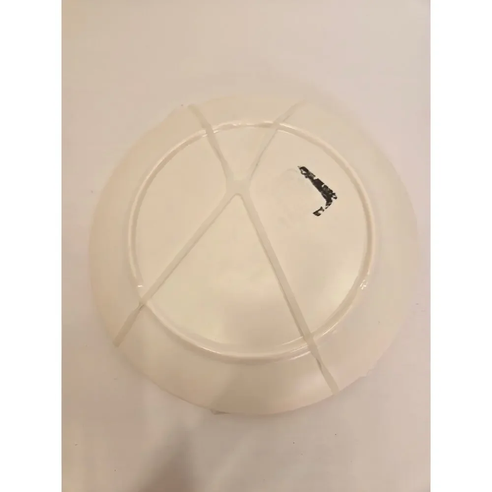 Spooky Hollow Ghost Dinner Plates Set of 4 Halloween Orange White 11